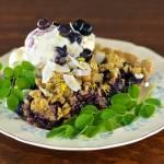 Moringa Blueberry Crumb Pie