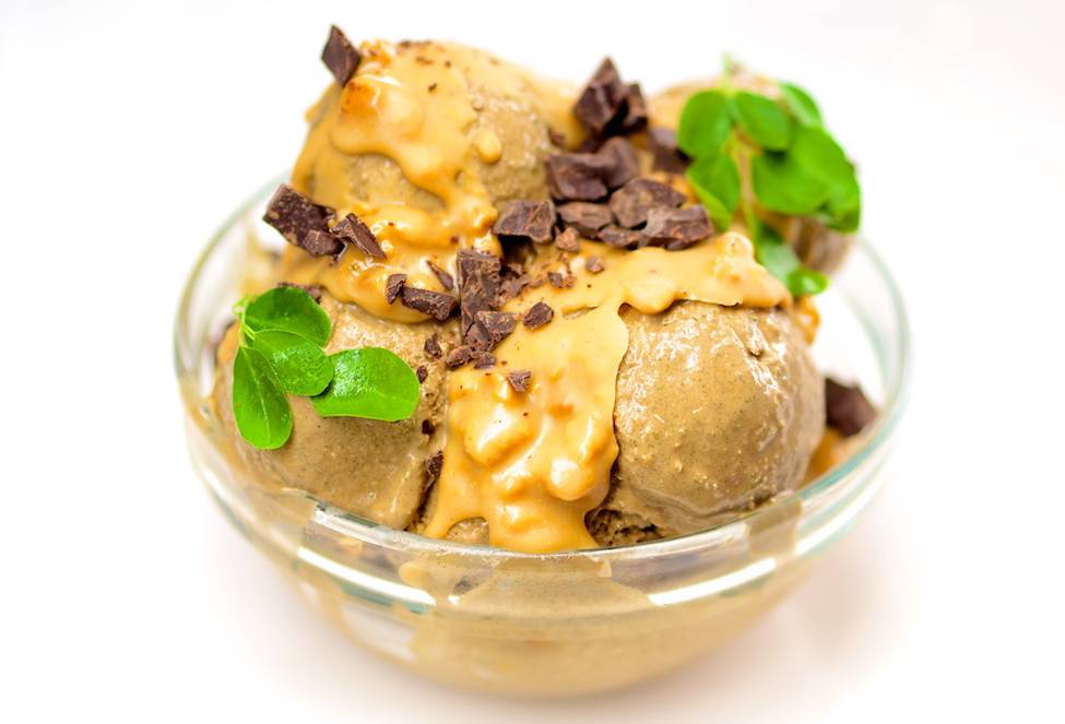 Moringa Chocolate Peanut Butter Ice Cream