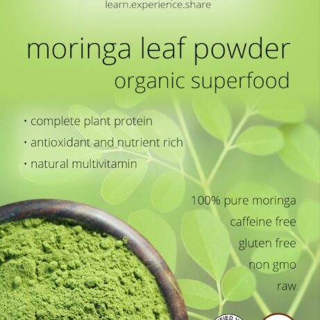 moringa powder front label