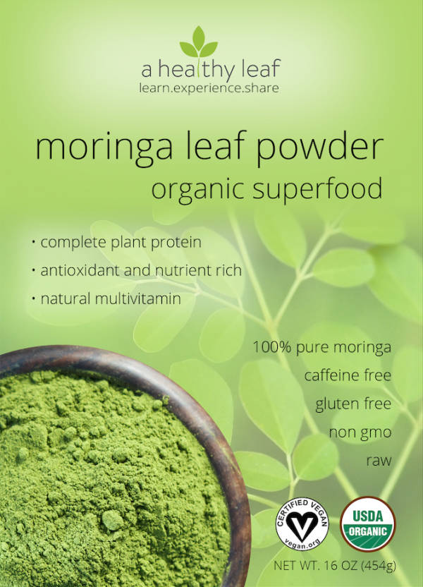 moringa powder front label
