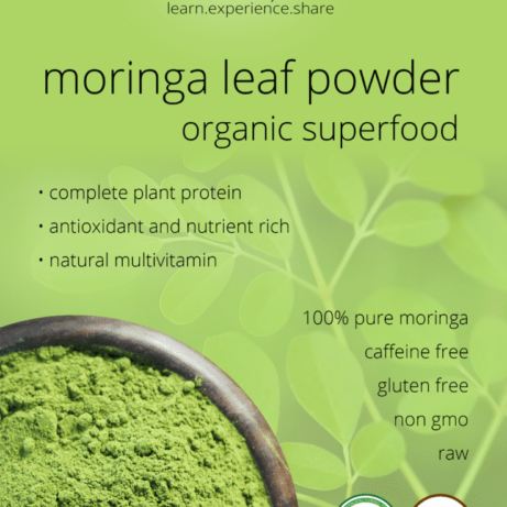 moringa powder back front