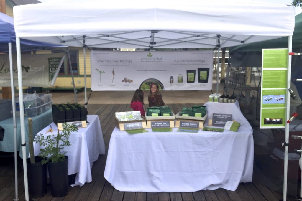 Selling Moringa At The Poway Farms Market