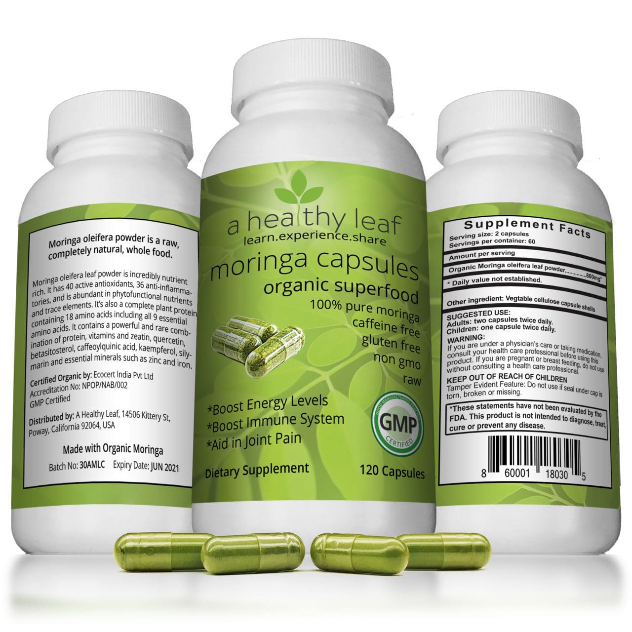 Best Moringa Capsules Made From Certified Organic Moringa