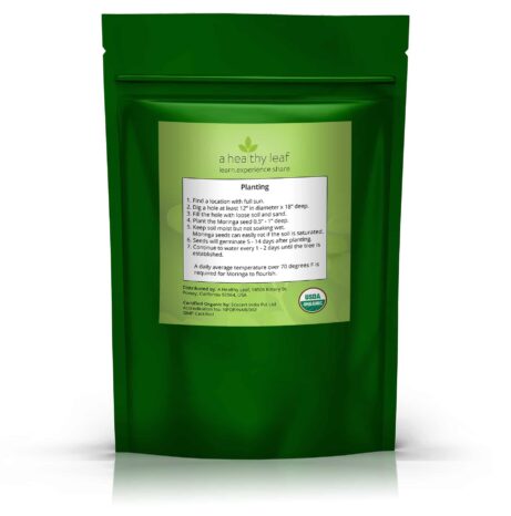Moringa Seeds in Pouch Back